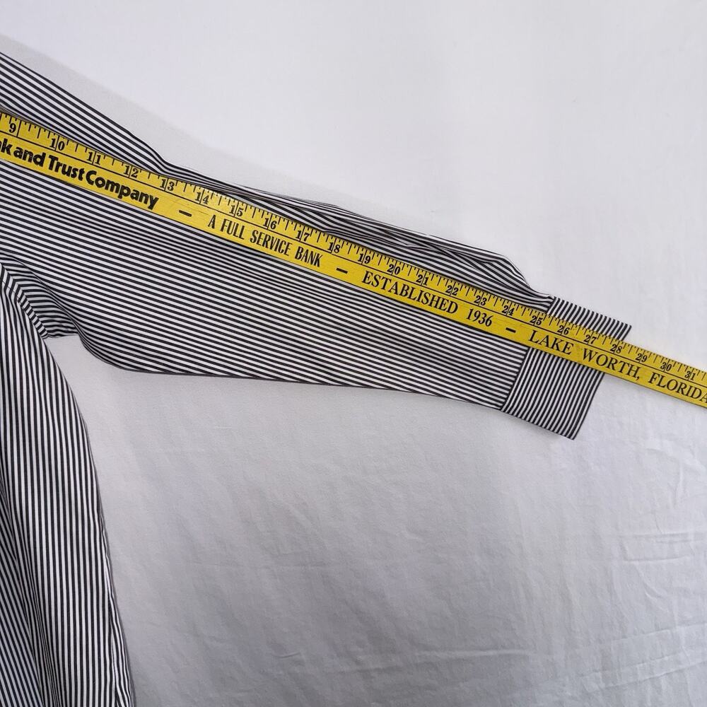 Brochu Walker Everyday Shirt Brown Flint Stripe Premium Touch Quiet Luxury Sz M - Picture 12 of 13